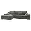 ECKSOFA Bangkok Premium, Seite: Links - Silberfarben/Hellgrau, Holz/Textil (310/175cm) - MIRJAN24