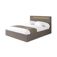 POLSTERBETT mit Bettkasten und Lattenrost, Boxbett ohne Matratze - GOLA 180x200 Braun - Braun, Holzwerkstoff/Textil (180/200cm) - ALTDECOR