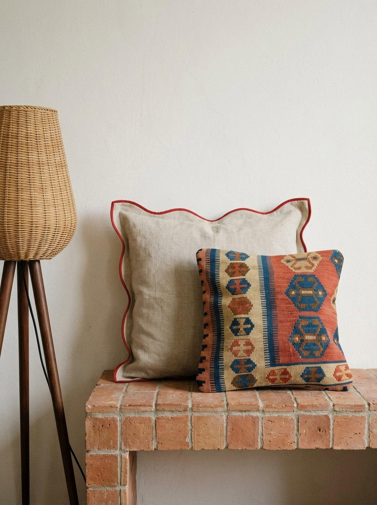 KELIM-KISSEN Mehrfarbig 50/50 cm Schurwolle - Multicolor, Textil (50/50cm) - Looma