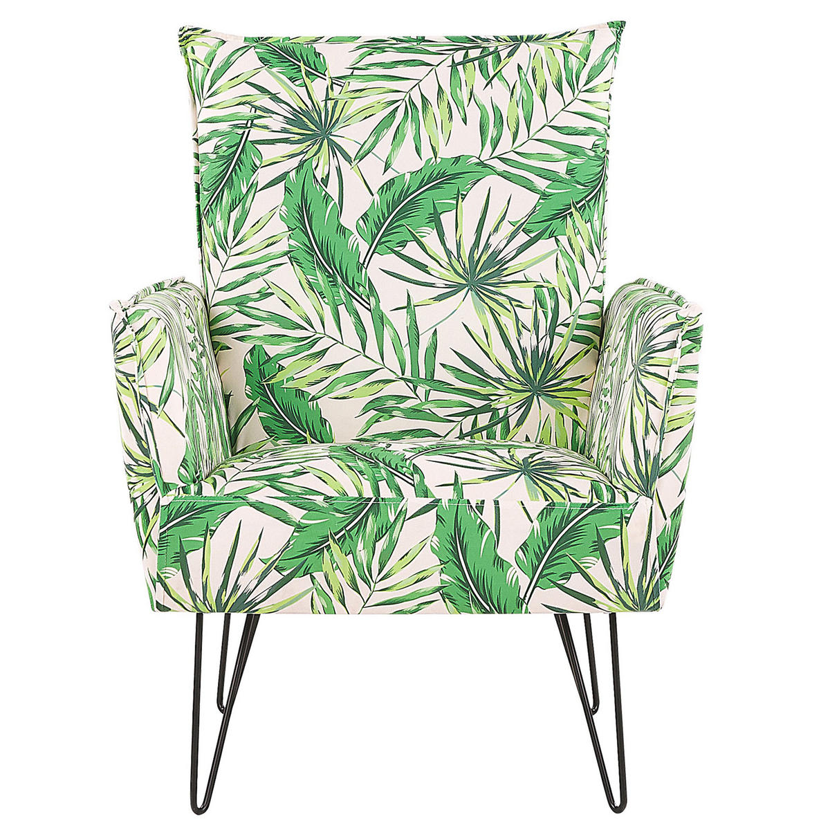 SESSEL Polsterbezug Grün Ribe - Grün, Textil/Metall (72/91/81cm) - Beliani