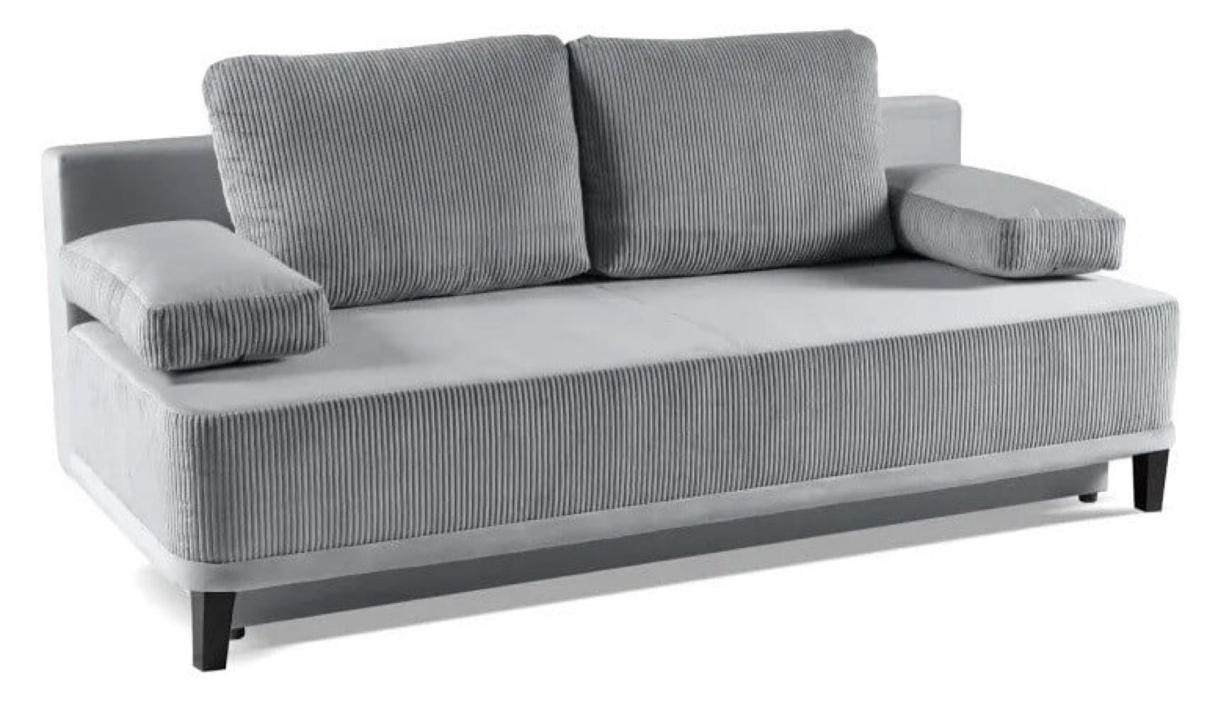 SOFA Grau OSLO Mit Schlaffunktion - Grau, Textil (200/90/91cm) - Sepro Meble