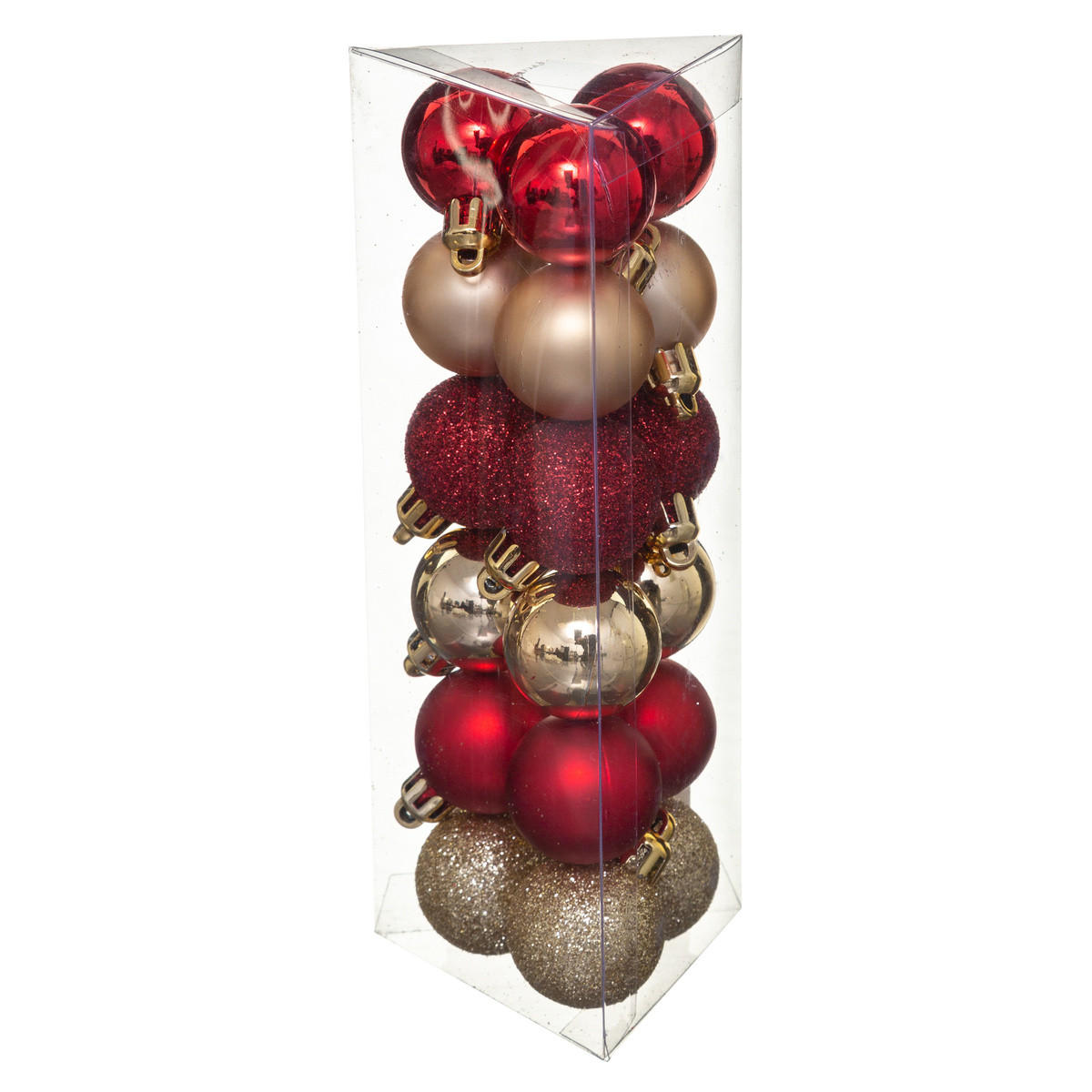 WEIHNACHTSKUGELN Kunststoff Ø 3 cm, 18er-Set - Rot, Kunststoff (3/4.2/3cm) - Fééric Lights and Christmas