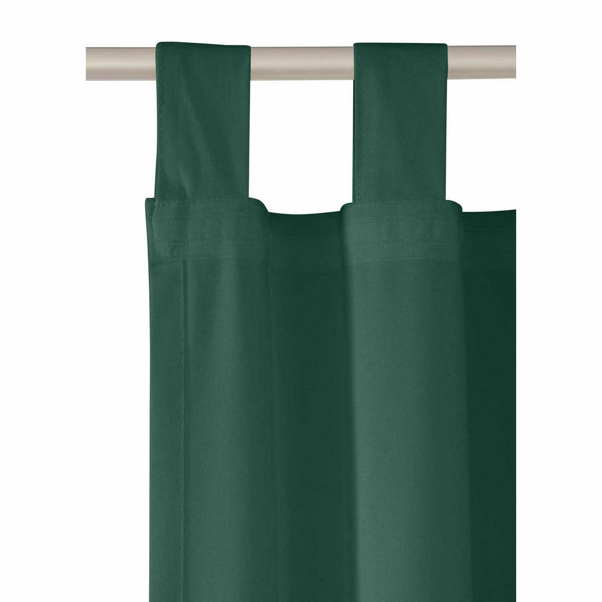 SCHLAUFENVORHANG IM UNI DESIGN DOVE Blickdicht - Hellgrün, Textil (140/0.5/255cm) - Tom Tailor
