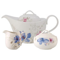 TEEZUBEHÖR-SET Mariefleur Gris Basic bunt 3er Set - Multicolor, Keramik (1/1/1cm) - Villeroy & Boch