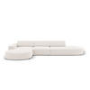 ECKSOFA links Jodie aus strukturiertem Stoff leichtes beige 4 Sitzplätze - Beige, Textil (166/342cm) - Micadoni