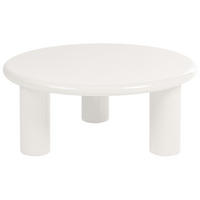KONFERENČNÍ STOLEK Krémově bílý Itasca - bílá/krémová, kompozitní dřevo (80/80/35cm) - Beliani