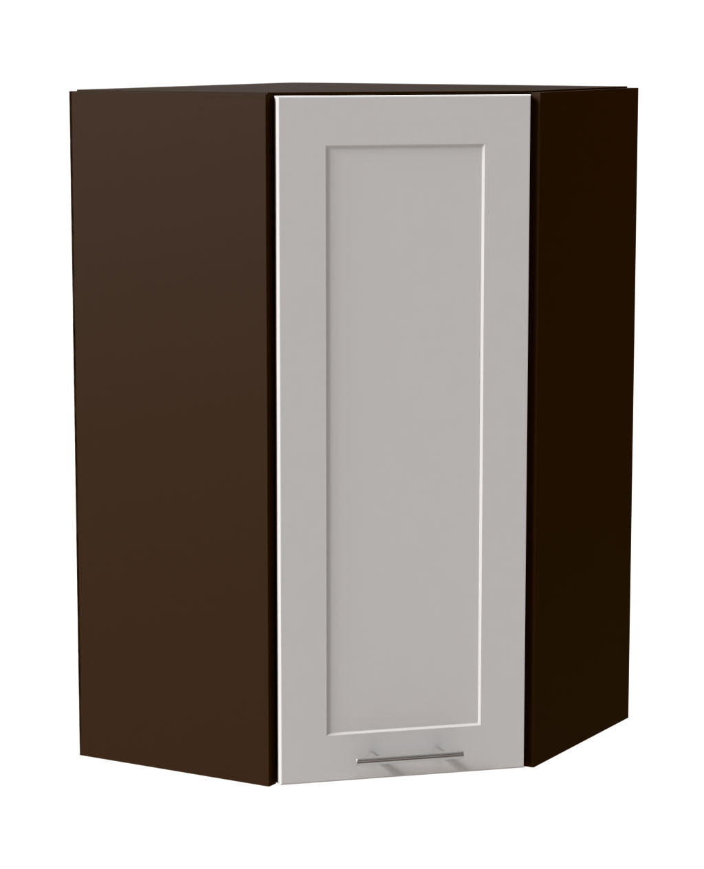Feldmann-Wohnen Hängeschrank Weiß, Dunkelgrau 60x96x60 cm
