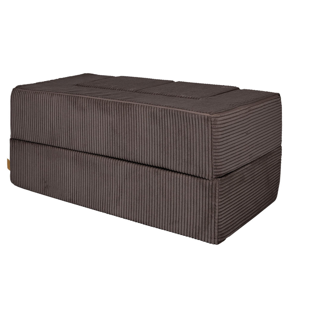 KINDERSOFA, Aesthetic, Cube, Braun - Braun, Textil (96/40/50cm) - MeowBaby