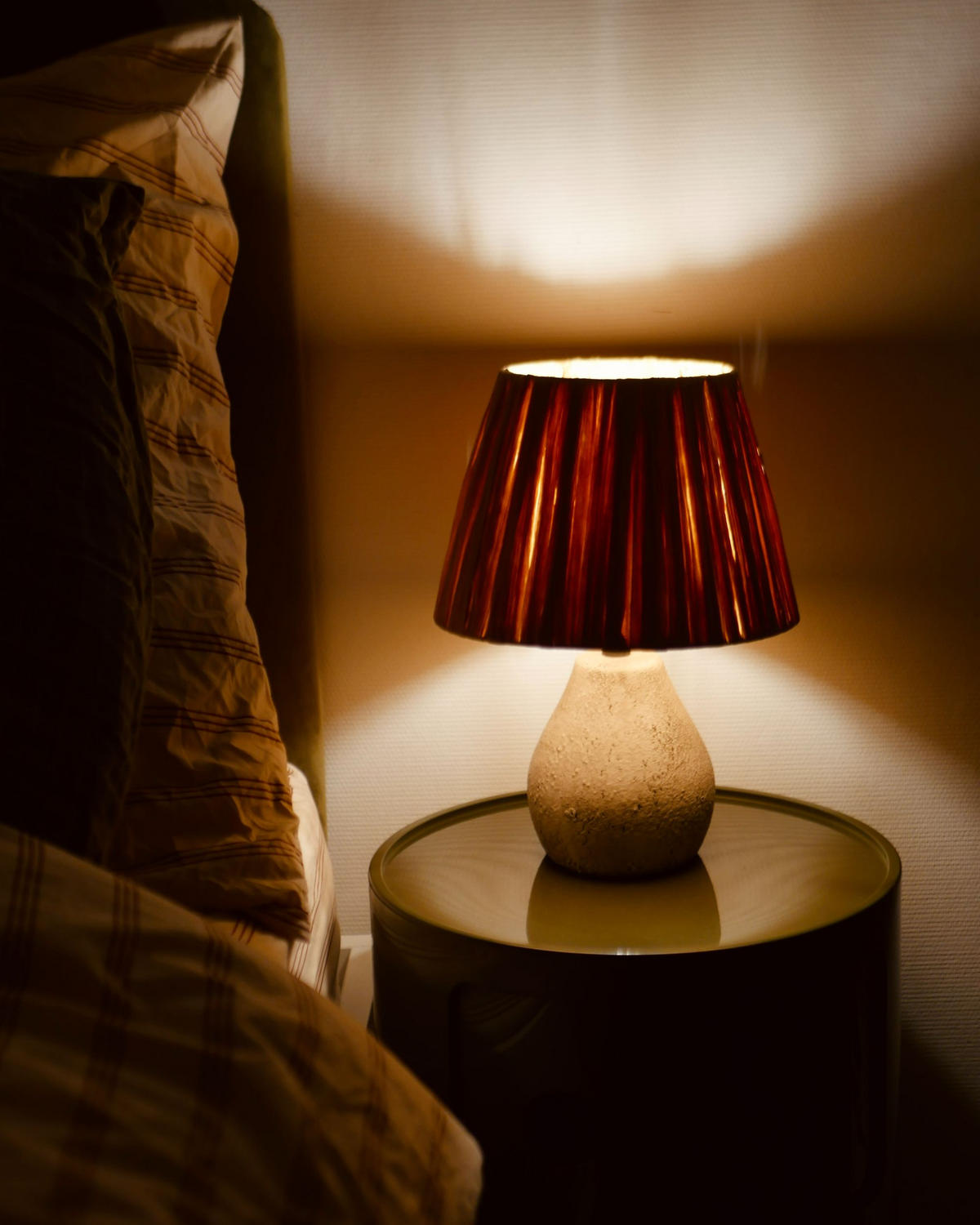 STOLNÍ LAMPA 2 ks sada Keramika Krémově bílá Arwadito - bílá/přírodní, keramika (23/14/31cm) - Beliani