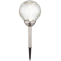 LED AUSSENLEUCHTE Solar Silber - Silberfarben, Metall (15/15/43cm)