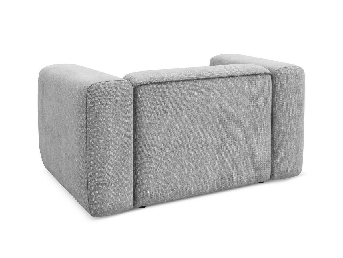 SESSEL Chenille Stoff Grau - Hellgrau/Schwarz, Kunststoff/Textil (137/70/89cm) - Makamii