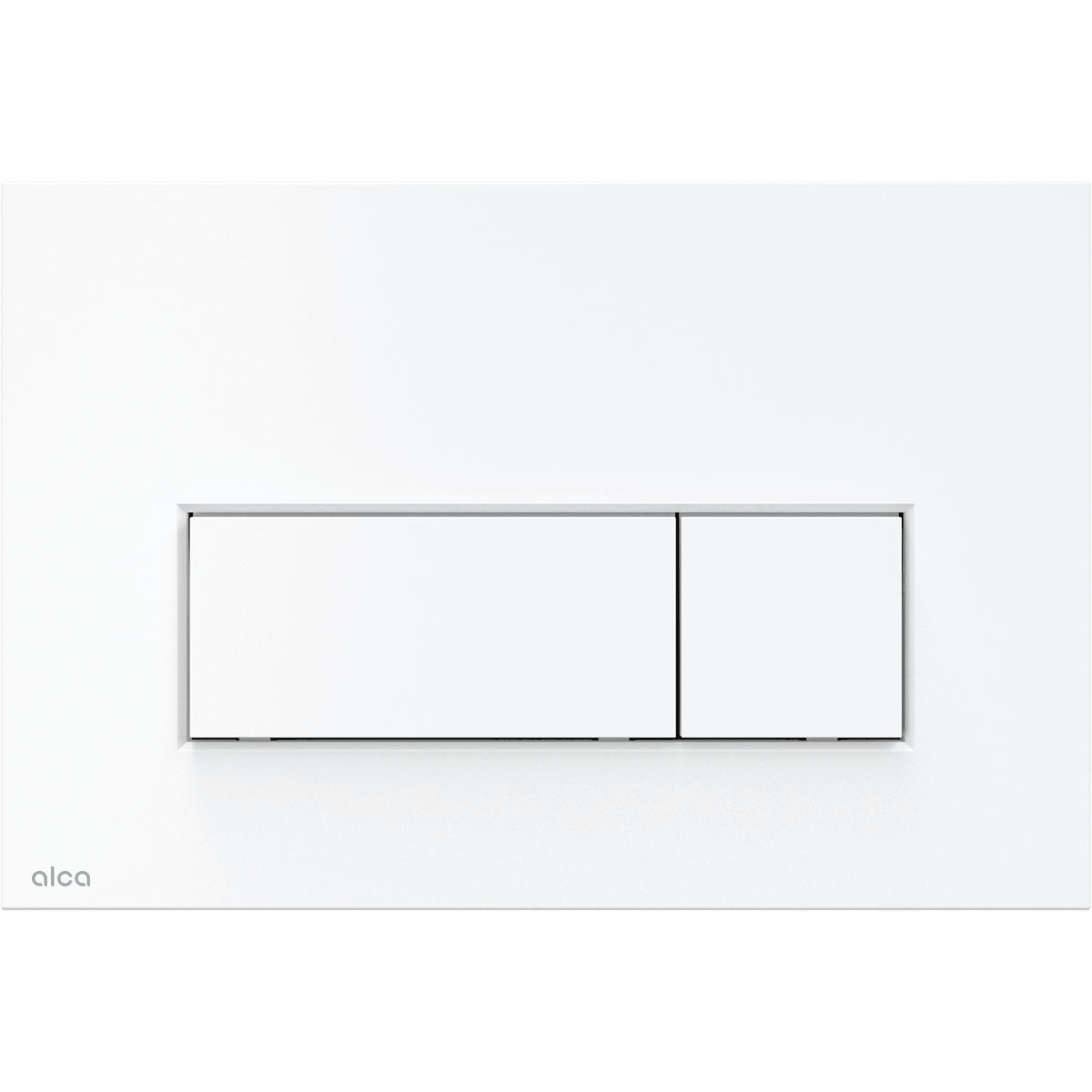 WC-SET ROLO Weiß, Slim-Sitz, Vorwandelement und Betätigungsplatte M570 Weiß THIN - Weiß, Keramik (53/119.5/48.5cm) - bad land