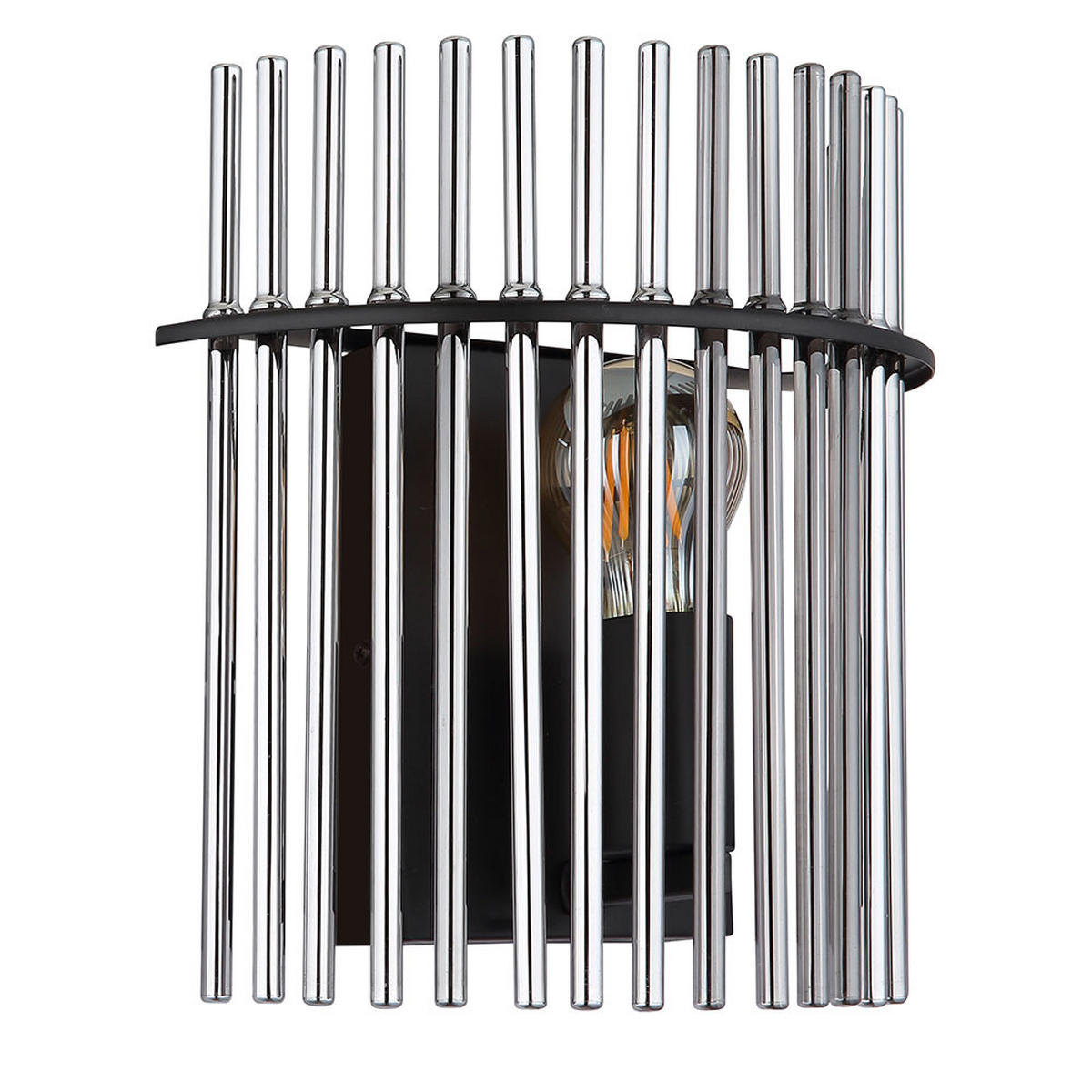 LED WANDLEUCHTE Metall Grau Rauchfarben - Grau, Glas (25/26/12.5cm) - Globo Lighting