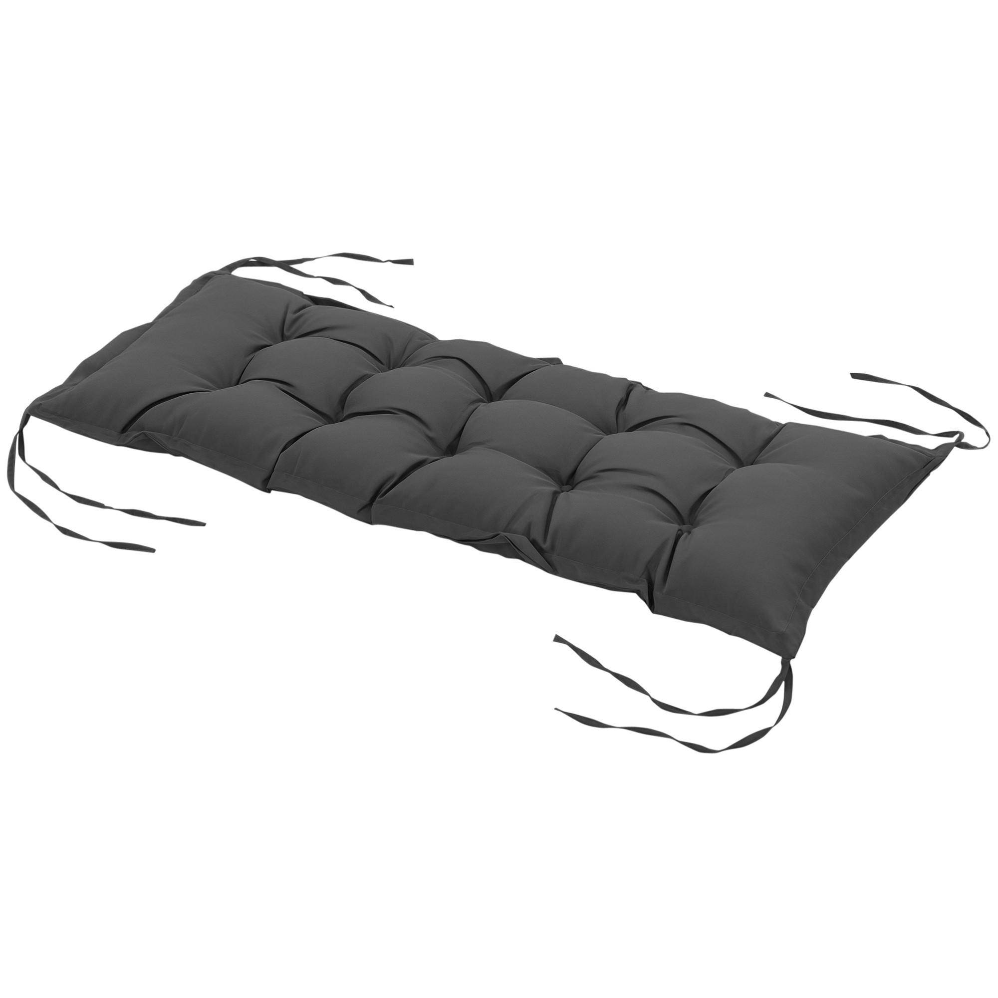 SITZKISSEN DE-16673 Dunkelgrau - Grau, Textil (100/40/10cm) - ComfortXL