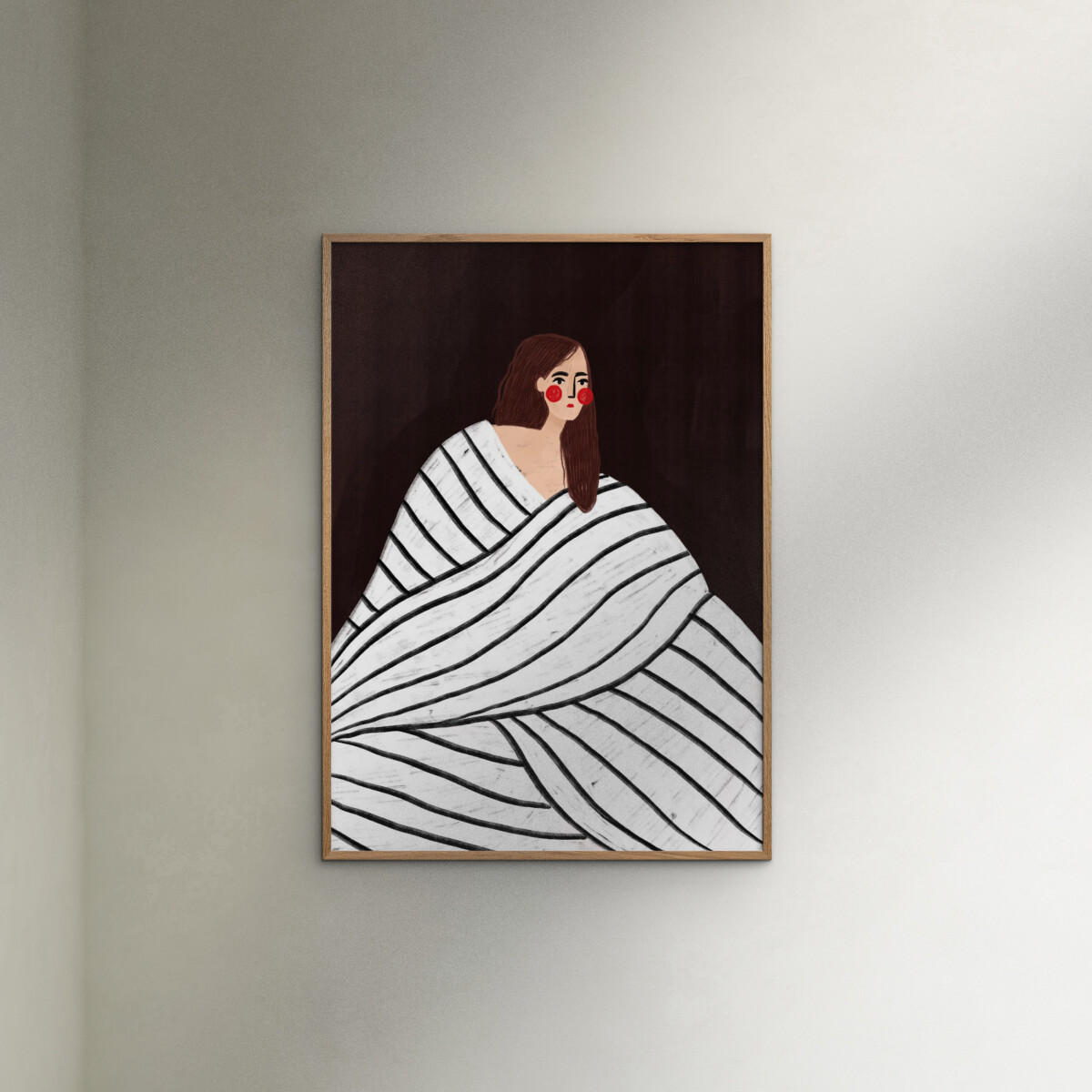 POSTER Bea Muller - The Woman With Black and White Stripes - Schwarz, Papier (50/70/0.1cm) - Poster&Frame
