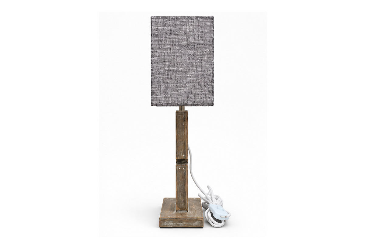 TISCHLEUCHTE ARTE 28x13x48 cm, Holz, Braun - Braun, Holz (13/28/47.5cm) - dasmöbelwerk