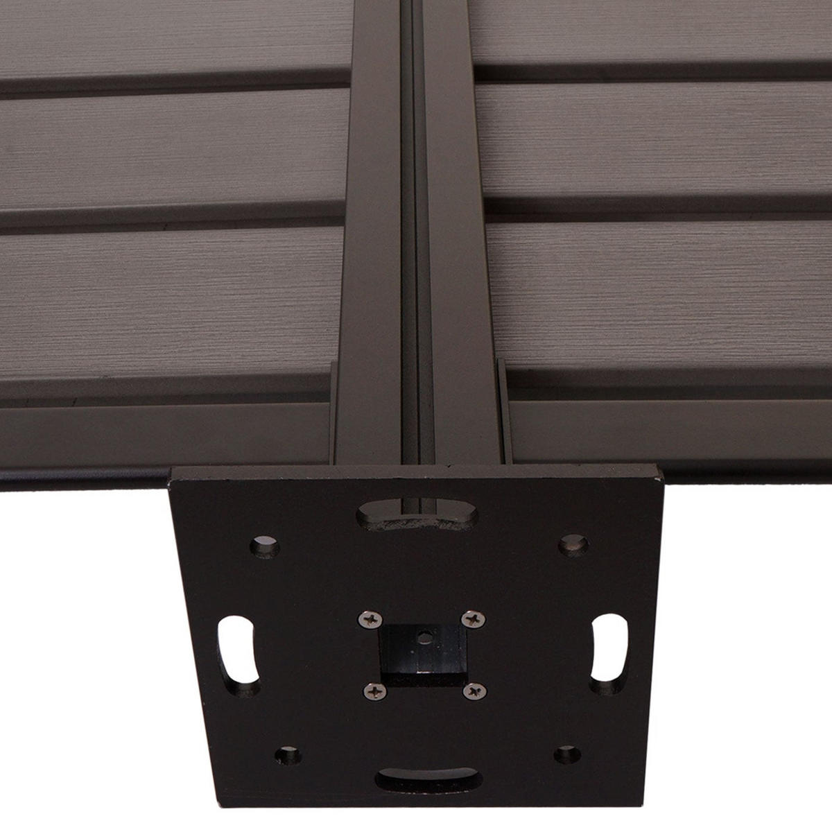 MÜLLTONNEN-ZAUN Alu 130x110x6cm Basis Grau - Grau, Metall (110/130/6cm) - PROREGAL