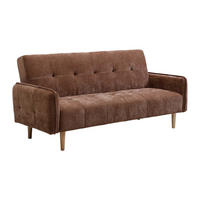 SOFA 3‑Sitzer mit Clic‑Clac‑Funktion – Stoff – Braun – SONIATA - Braun, Textil (208/92/92cm) - Vente-Unique