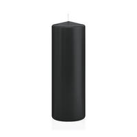 STUMPENKERZEN Schwarz Ø 68 x 200 mm, 12 Stück - Schwarz, Paraffin (7/20cm) - Wiedemann Kerzen