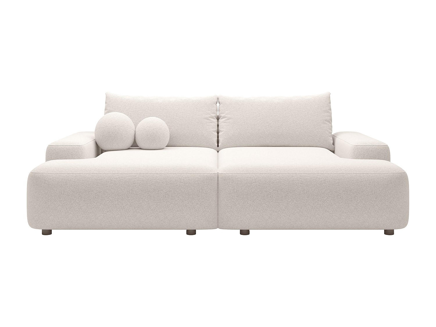 SOFA ohne Schlafmöglichkeit - 3 Personen - Stoff - Cremefarben - Creme, Textil (232/87/164cm) - Vente-Unique