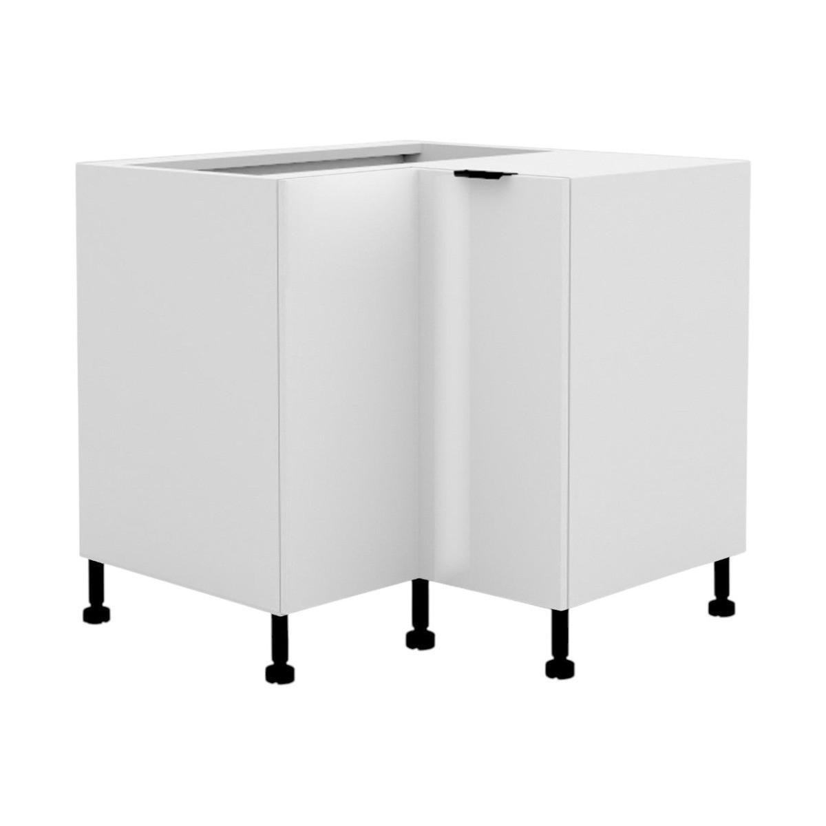 ECKUNTERSCHRANK – 86 cm – KU-DN90 – Lunara – Weiß Hochglanz - Weiß, Holzwerkstoff (86/72/86cm) - hi-markt