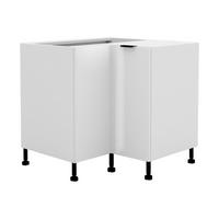 ECKUNTERSCHRANK – 86 cm – KU-DN90 – Lunara – Weiß Hochglanz - Weiß, Holzwerkstoff (86/72/86cm) - hi-markt
