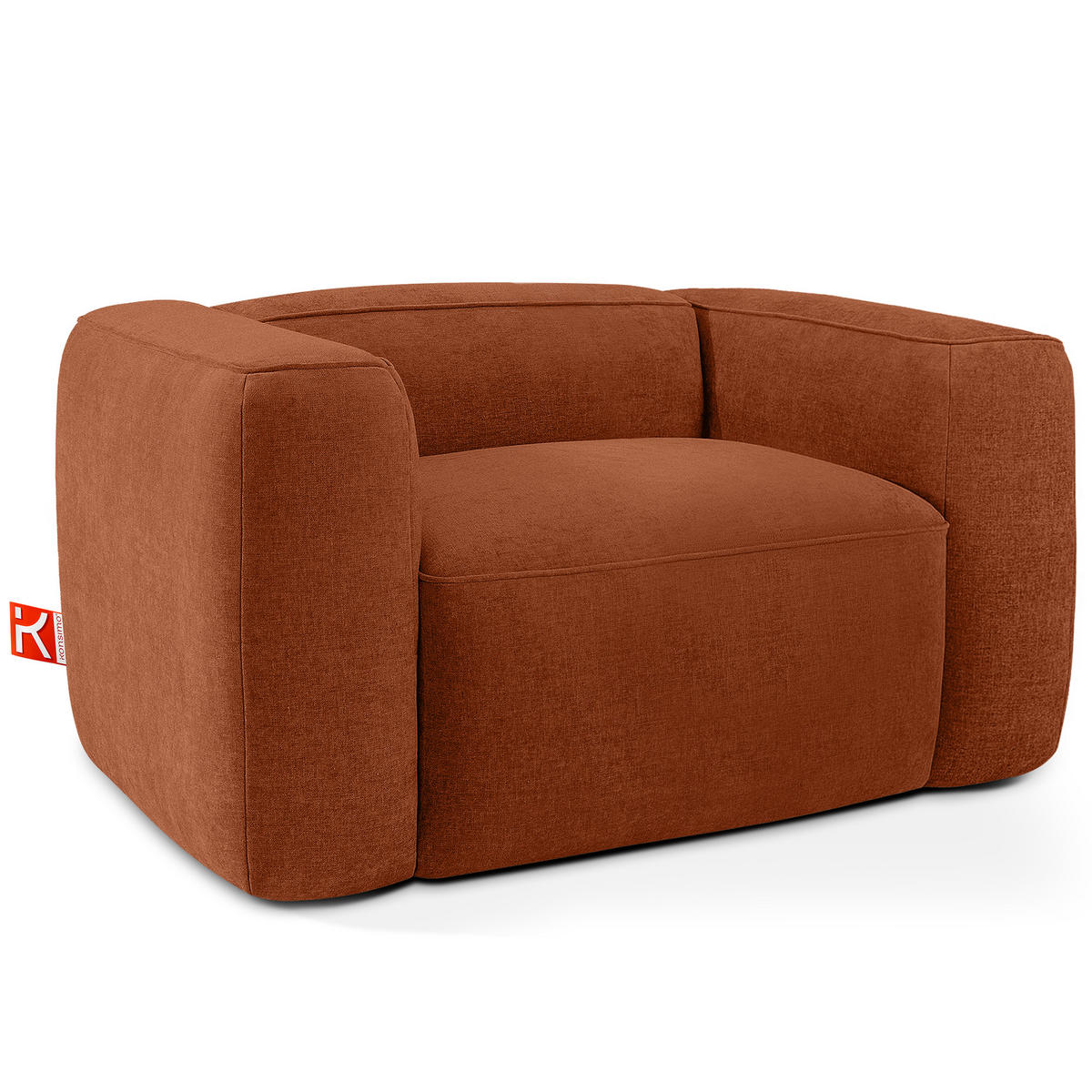 SESSEL FUBBO, Rot - Rot, Holz/Holzwerkstoff (130/73/96cm) - KONSIMO®