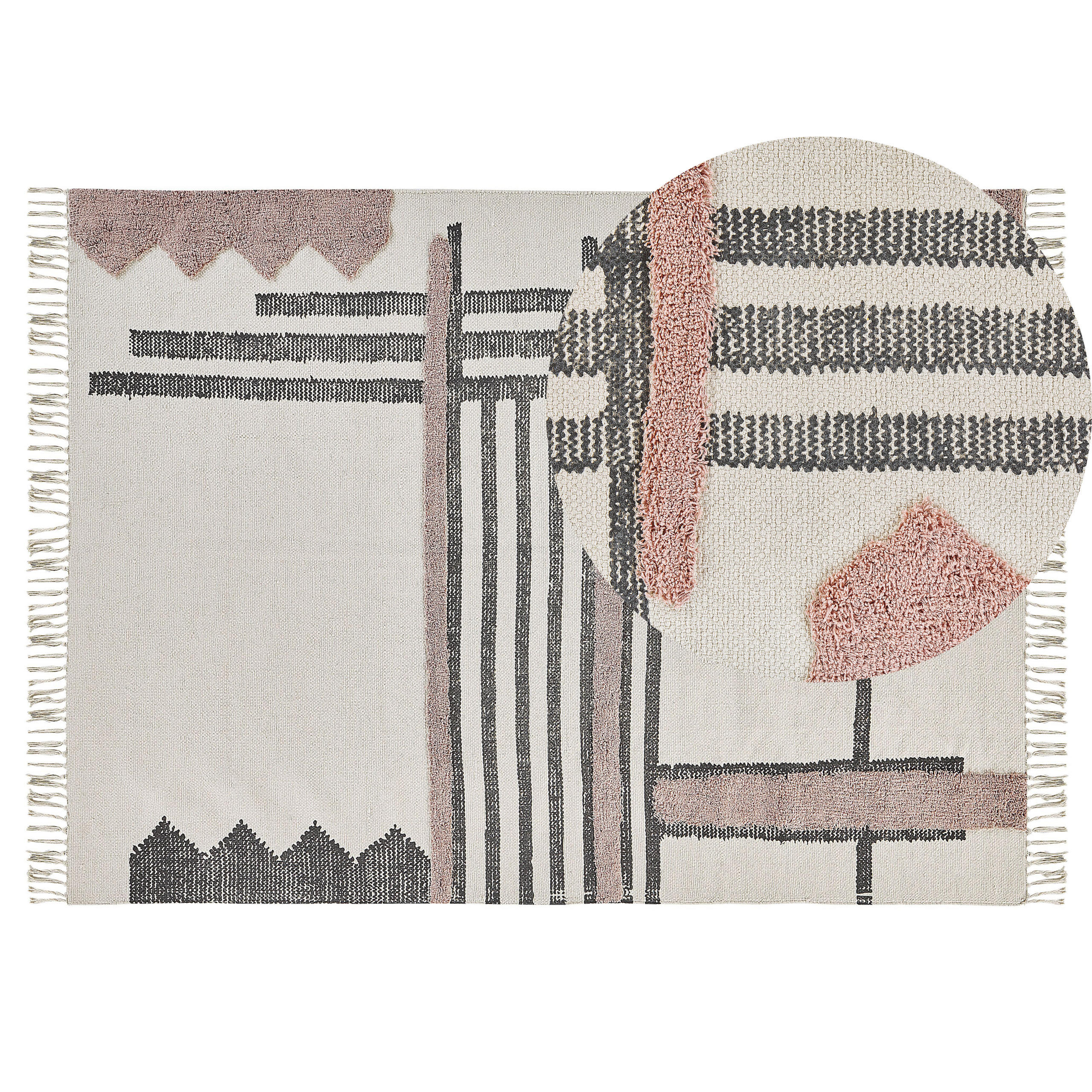 KURZFLOR-TEPPICH Muradiye 200/140 cm - Beige, Textil (140/200cm) - Beliani