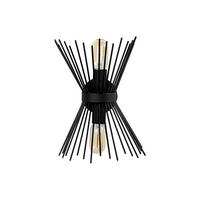 WANDLAMPE - 23 x 16 - metall - schwarz Kirpi - Schwarz, Metall (23/33/16cm) - Vente-Unique