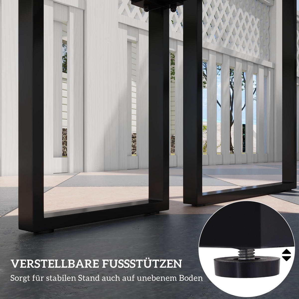 GARTENSET 110/55/70 cm Schwarz aus Metall 3er Set - Schwarz, Metall - OKMYHOME