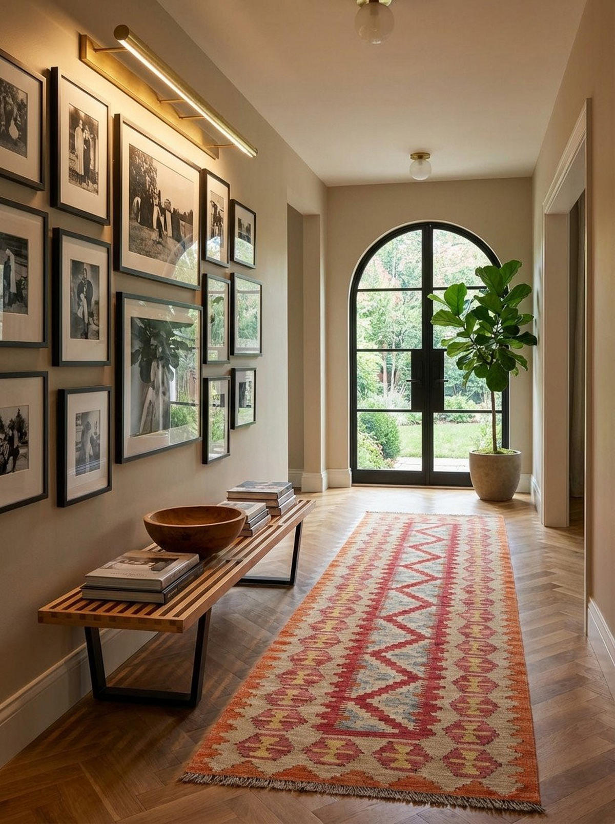 LÄUFER Gashgai Kelim Rot 200/63 cm Schurwolle - Rot, Textil (63/200cm) - Looma