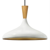 PENDELLEUCHTE Champion Holz 35/30 cm - Goldfarben/Weiß, Metall (35/30cm) - Bamyum
