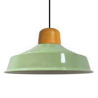 PENDELLEUCHTE Asletl 40/20 cm - Mintgrün, Holz/Metall (40/20cm) - Bamyum