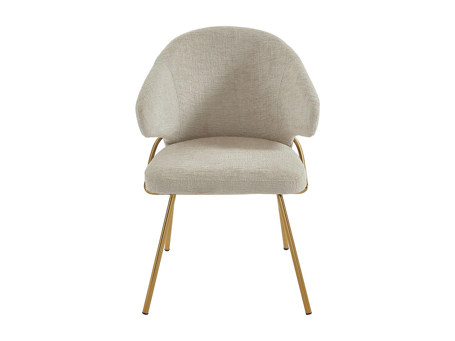 STUHL - 60 cm x 62 cm - Stoff - Beige - LUXIVA - Beige, Textil (60/85/62cm) - Vente-Unique