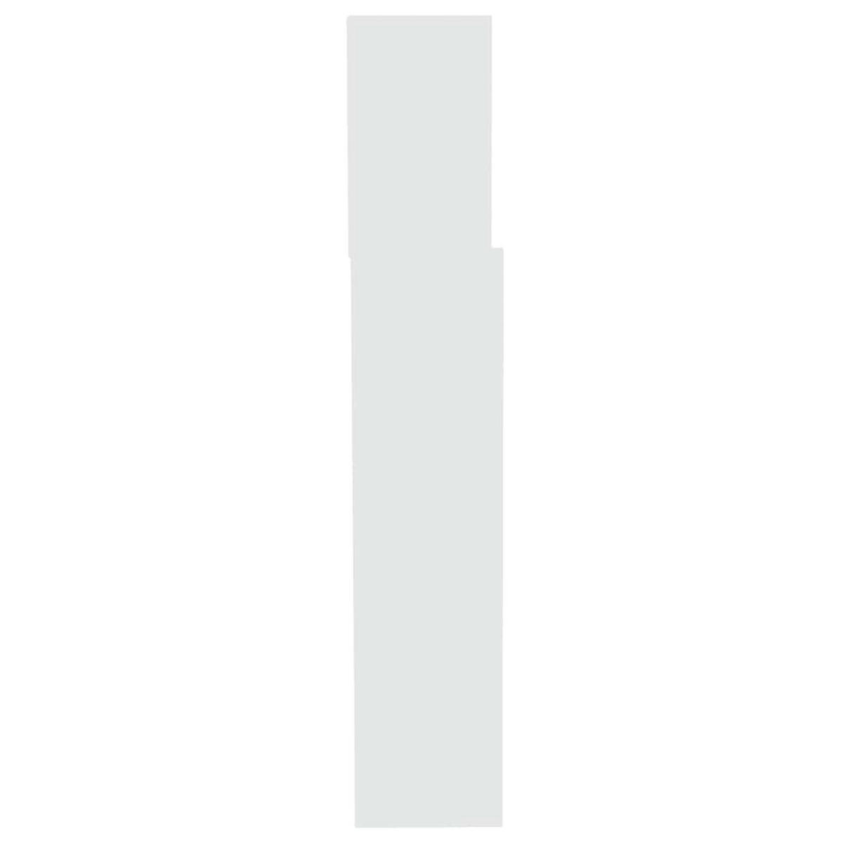 KOPFTEIL MIT ABLAGEN WEISS 200X19X103,5 CM - Weiß, Holz (19/103.5/200cm) - vidaXL