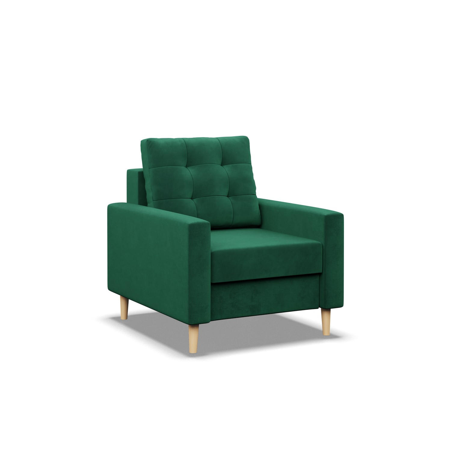 LOUNGESESSEL BLANK, BONELL, Grün - Grün, Textil (75/92/92cm) - Mebligo