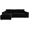 ECKSOFA Romeo mit Schlaffunktion Schwarz - Schwarz, Textil (285/185cm) - Bromarkt