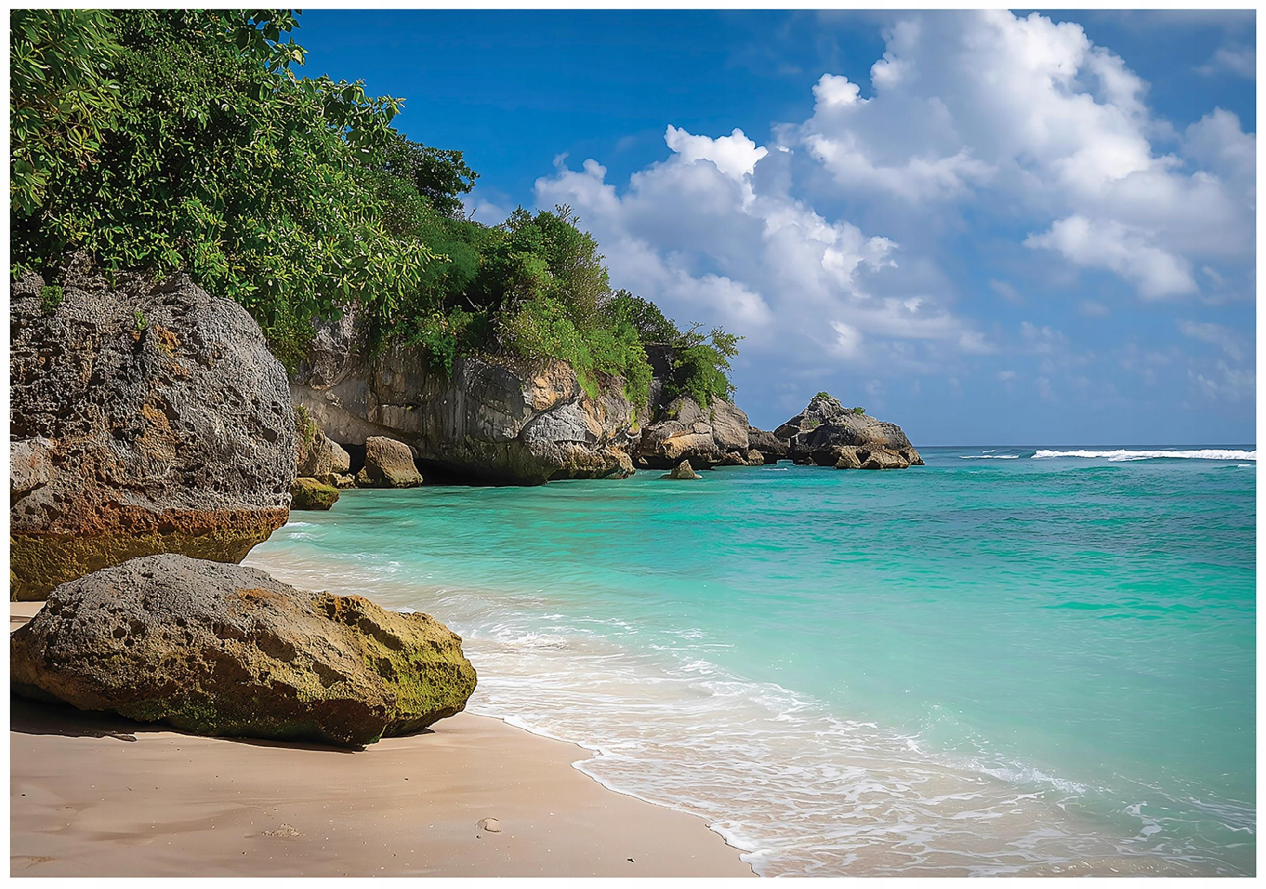 FOTOTAPETE Strand Ozean Blau 350x250 cm - Multicolor, Papier (350/250cm) - Wallarena