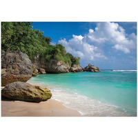 FOTOTAPETE Strand Ozean Blau 350x250 cm - Multicolor, Papier (350/250cm) - Wallarena