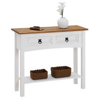 KONSOLENTISCH CAMPO - Weiß/Braun, Holz (32/88/73cm) - CARO-Möbel