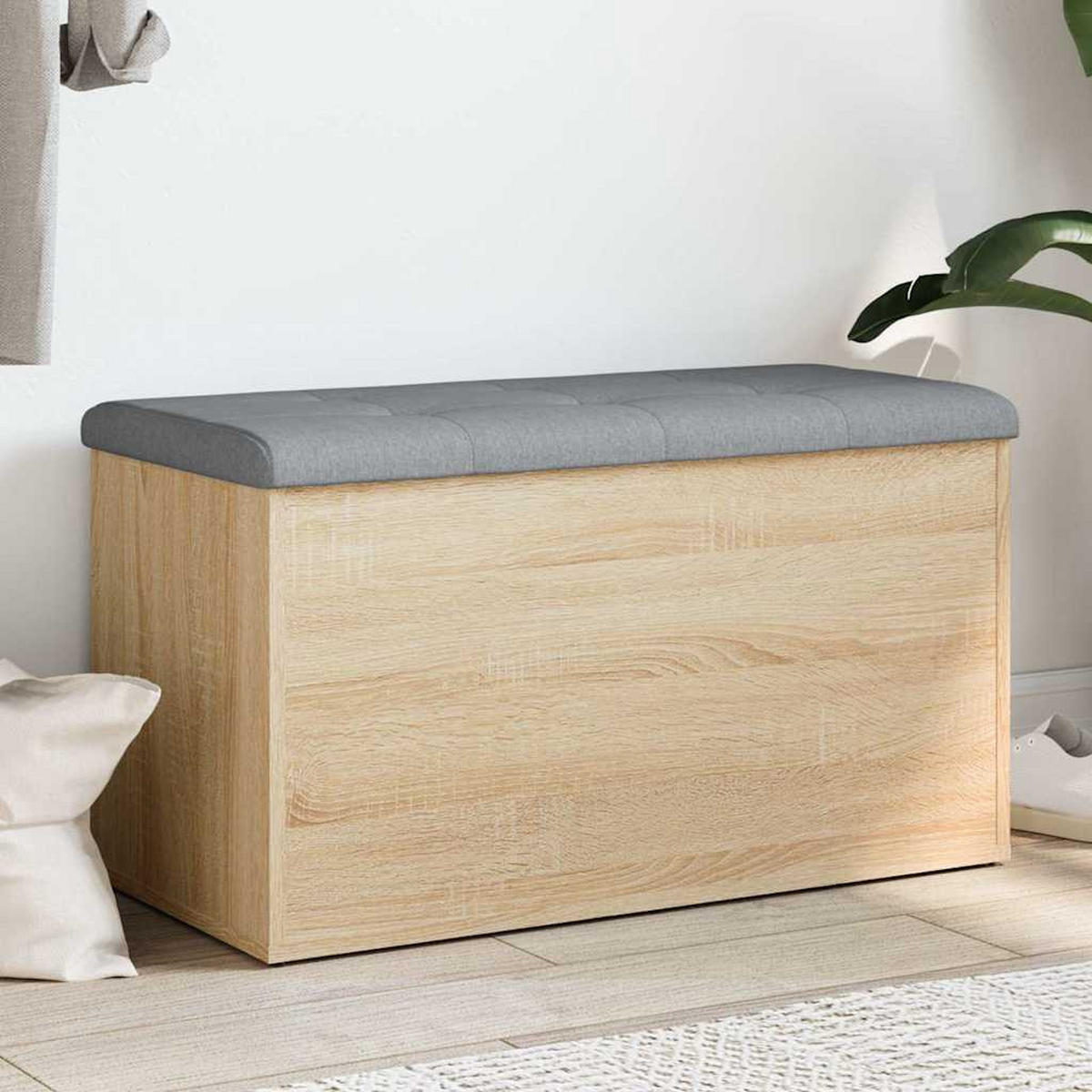 AUFBEWAHRUNGSBANK Sonoma-Eiche 82/42/45 Cm Holzwerkstoff - Braun, Holz (82/45/42cm) - vidaXL