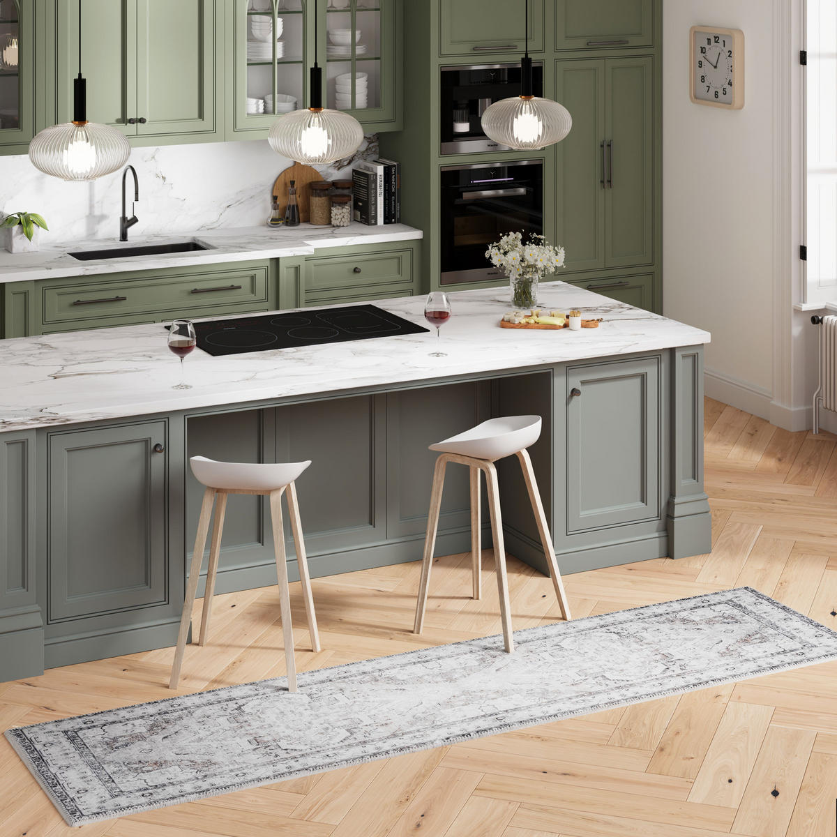 FLACHWEBETEPPICH Margot - Grau, Textil (120/170cm) - Kukoon Rugs