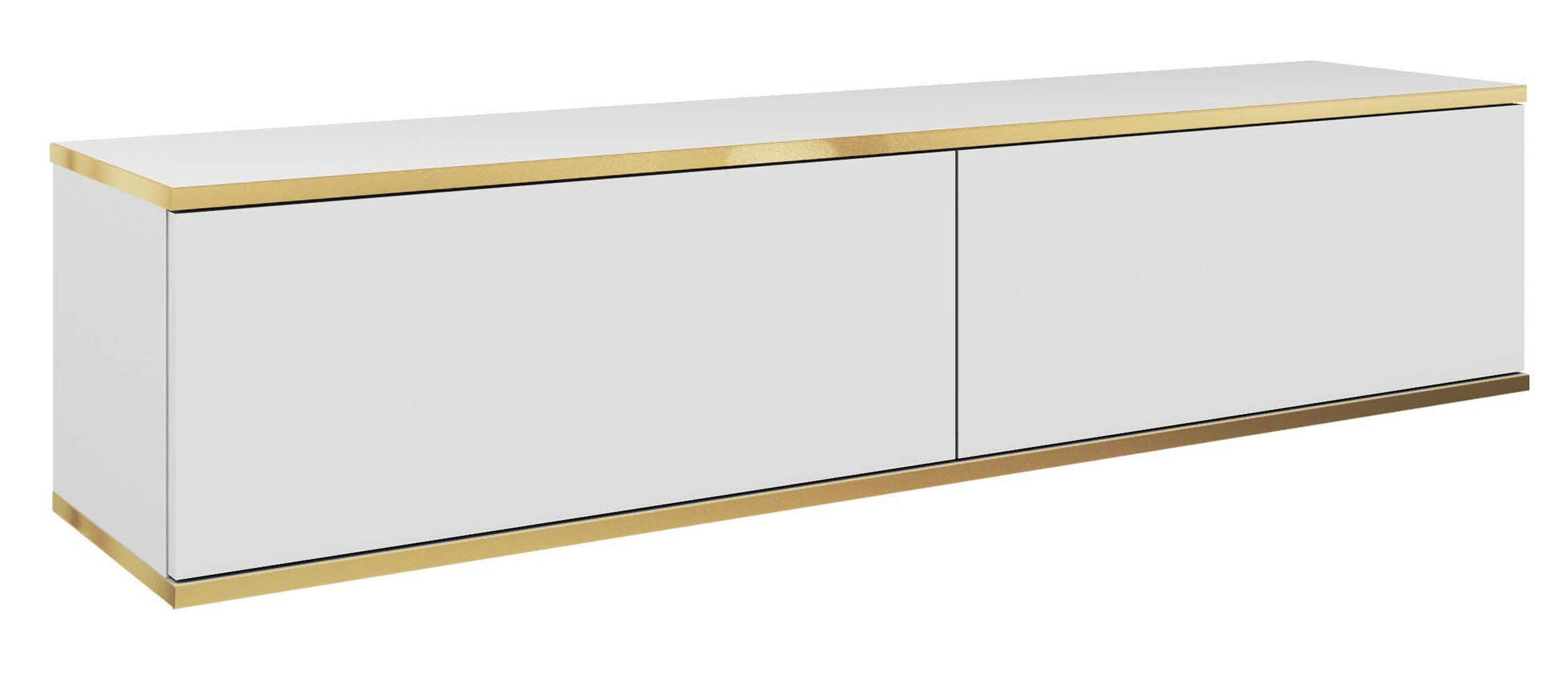 TV-HÄNGEBOARD Mucalma Weiß 135 cm - Weiß, Holzwerkstoff (135/30/32cm) - Selsey