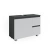 WASCHBECKENUNTERSCHRANK J-Shape Anthrazit/Weiß 80 x 60.8 cm - Anthrazit/Weiß, Holzwerkstoff (80/60.8/33cm) - Vicco