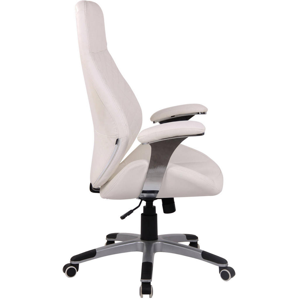 Thumbnail - TPFLiving Bürostuhl, Weiß, Textil, 74x126x64 cm, Arbeitszimmer, Bürostühle, Drehstühle