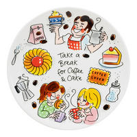 TELLER Blond x Senseo Kaffee in Bunt - 18cm - Multicolor, Keramik (18/18/2cm) - Blond Amsterdam