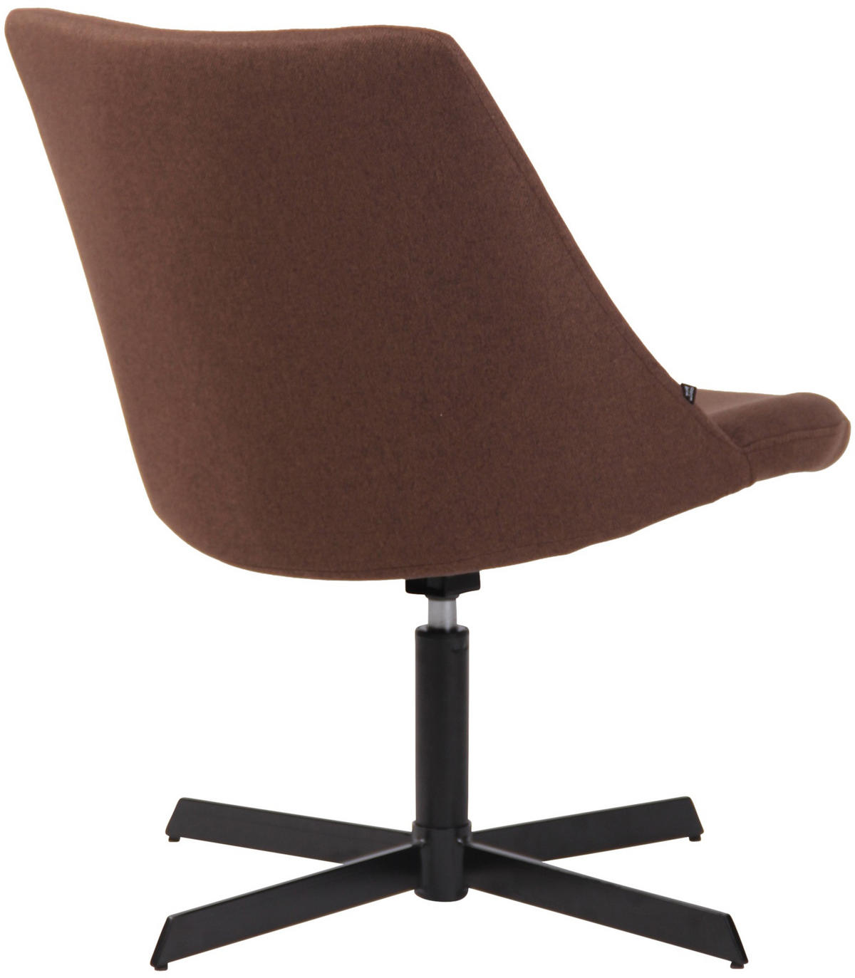 DREHSTUHL Stoff braun - Schwarz/Braun, Textil/Metall (63/79/71cm) - CLP