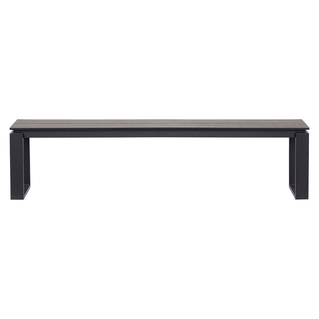 GARTENBANK Martinus Schwarz - Schwarz, Metall (180/43/36cm) - ebuy24