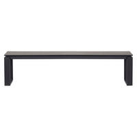 GARTENBANK Martinus Schwarz - Schwarz, Metall (180/43/36cm) - ebuy24
