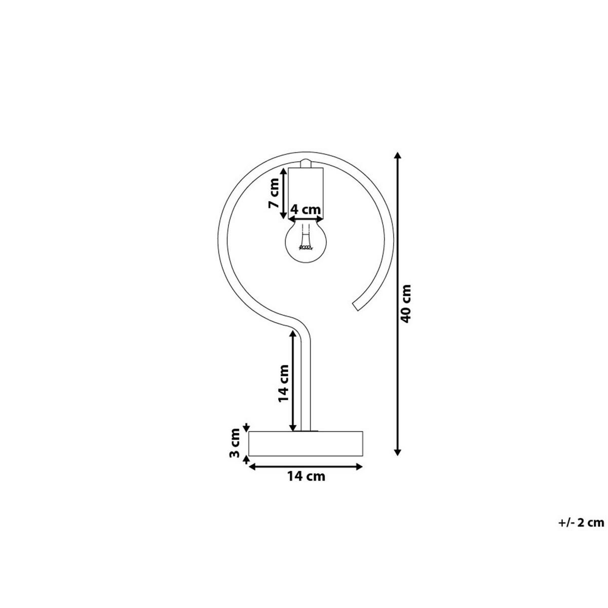 TISCHLAMPE Jucar 14/20/40 cm - Messingfarben, Metall (14/20/40cm) - Beliani